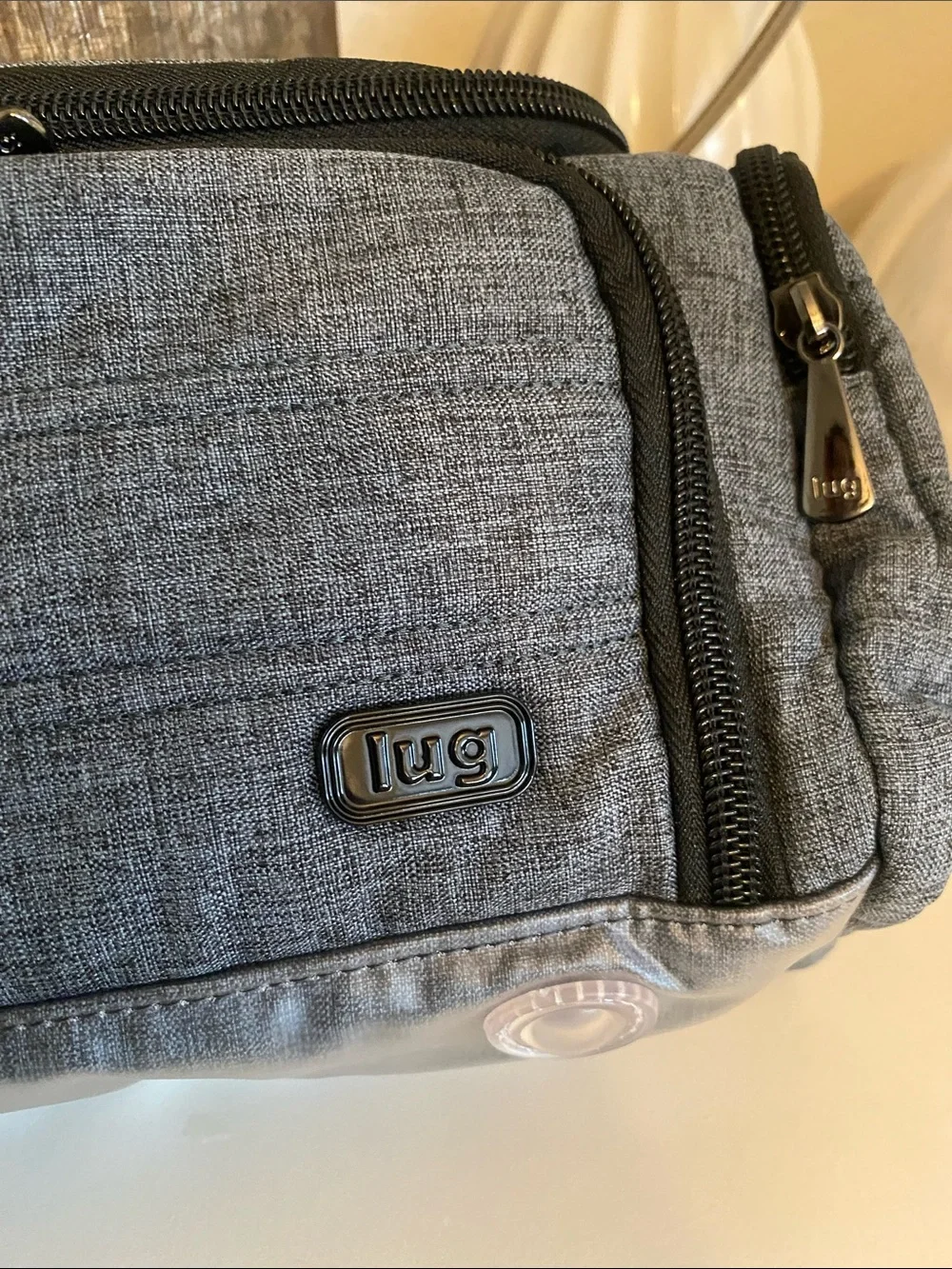 BNWNT Lug Trolley Gray Quilted Organizer